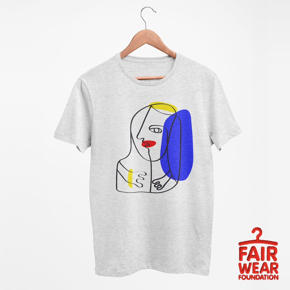 Old Skool Minimalist One Line Abstract Abstract Portrait Three - Kuzi Tees