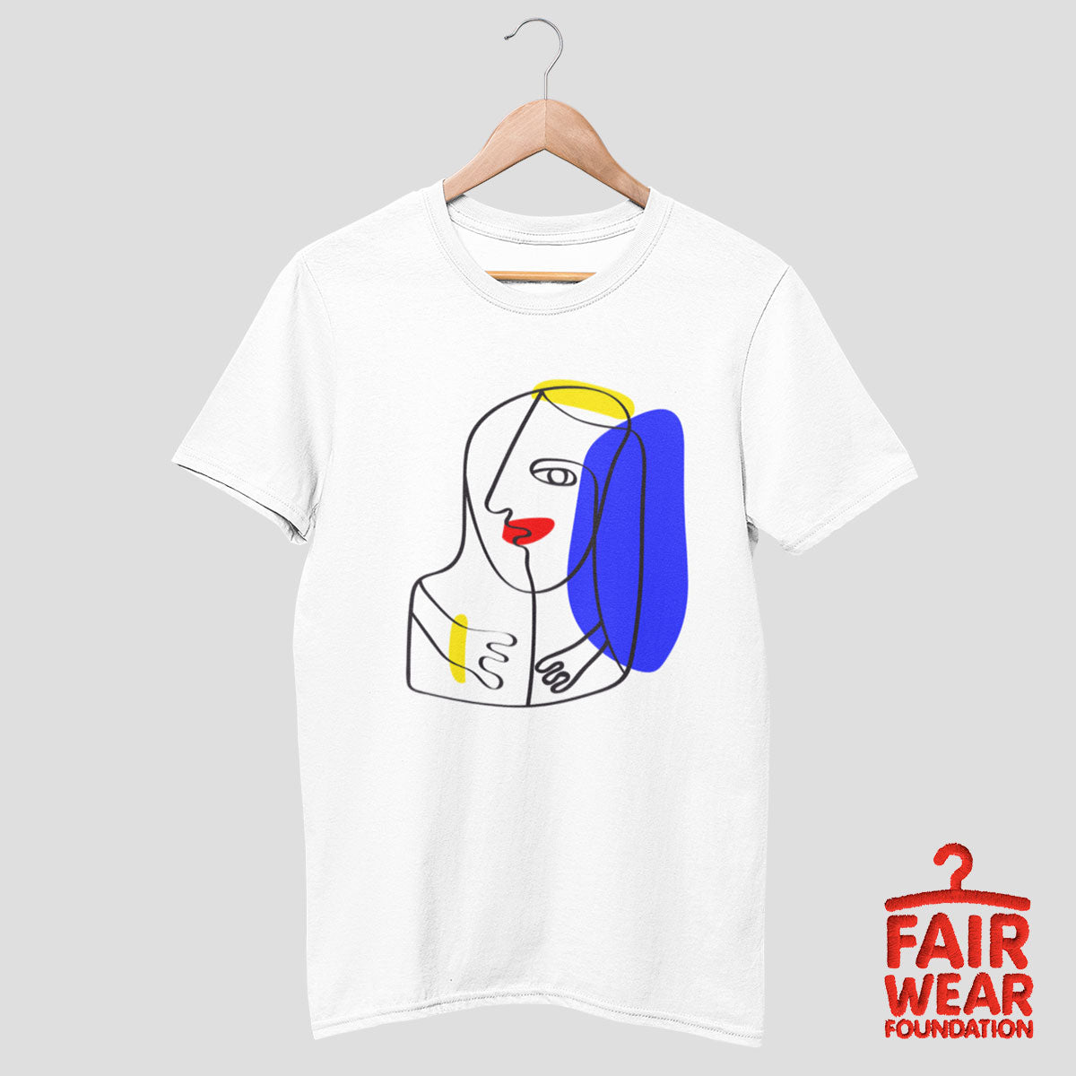 Old Skool Minimalist One Line Abstract Abstract Portrait Three - Kuzi Tees