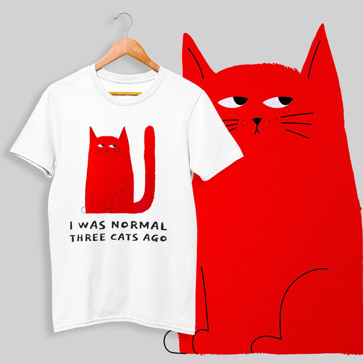 Grumpy Cat - I was normal Three Cats Ago T-shirt - Kuzi Tees