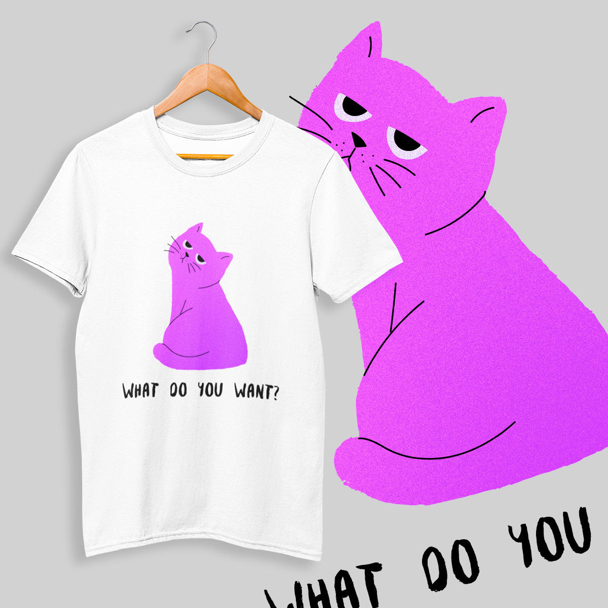 Serious-Looking Kitten - What Do You Want - Kuzi Tees