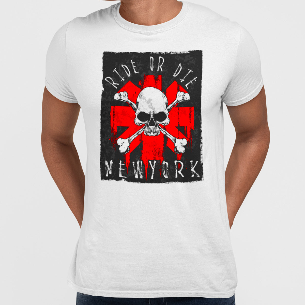Ride or Die - New York Biker Skull Shirt - Kuzi Tees