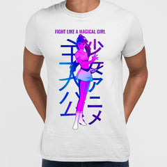 Manga Japanese - Fight like a magical girl T-shirt for Japanese culture lovers - Kuzi Tees