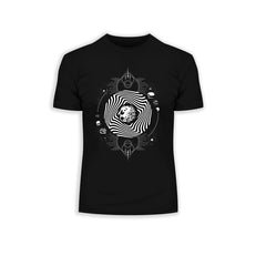 Old Skool - Surreal Moon illustration with planets - Kuzi Tees