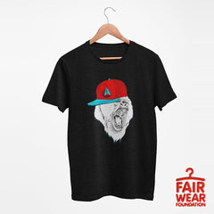 Hip Hop T-Shirt Gorilla with the Hat - Kuzi Tees