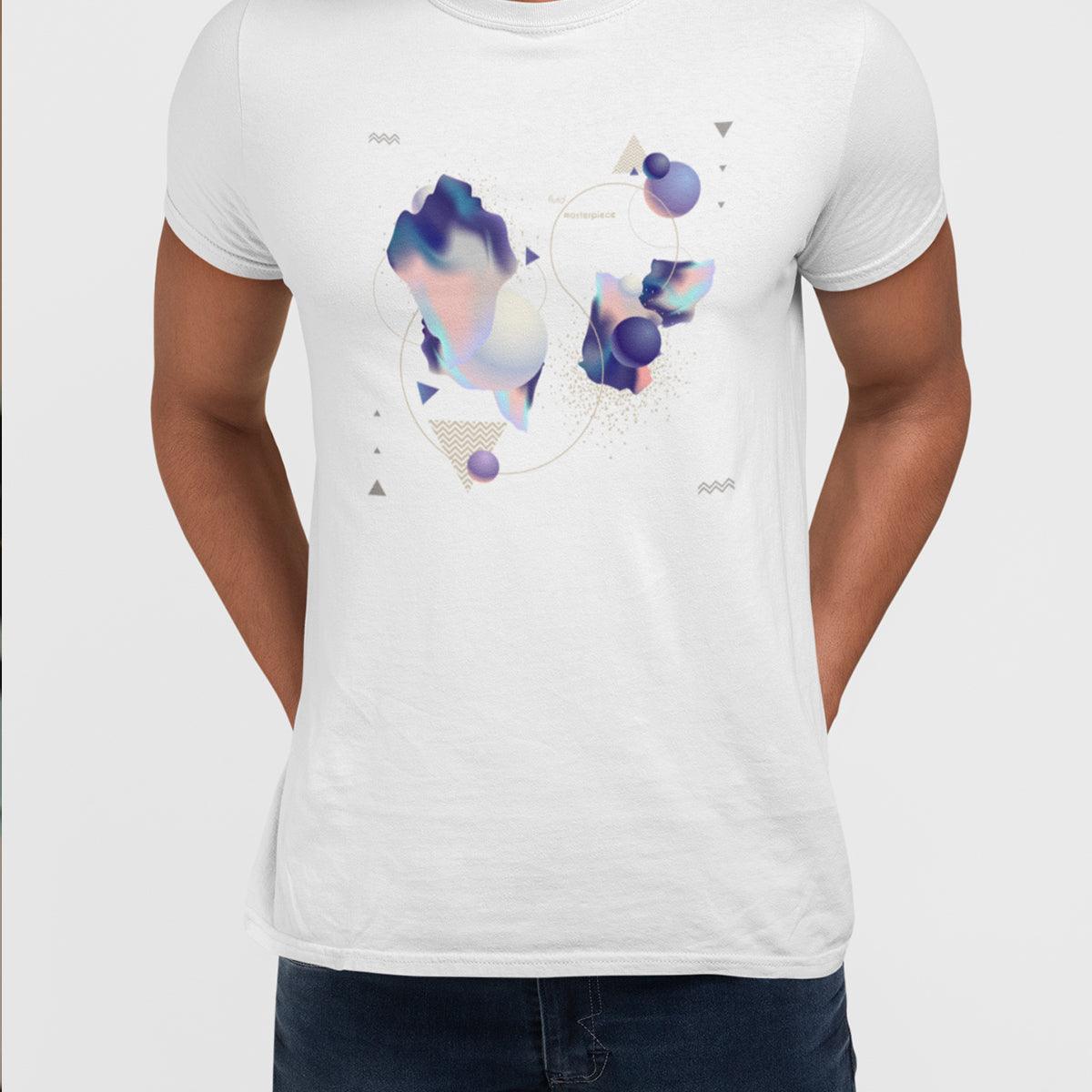 Fluid Masterpiece Unique Abstract & Surreal Crew Neck Unisex T-Shirt Design - Kuzi Tees