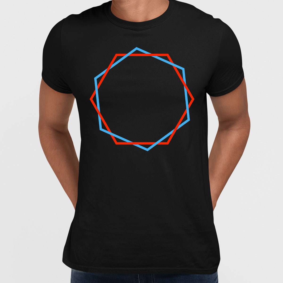 Modern Geometric Elements - Line Dots & Shapes Printed t-shirts Unisex Sample 17 - Kuzi Tees