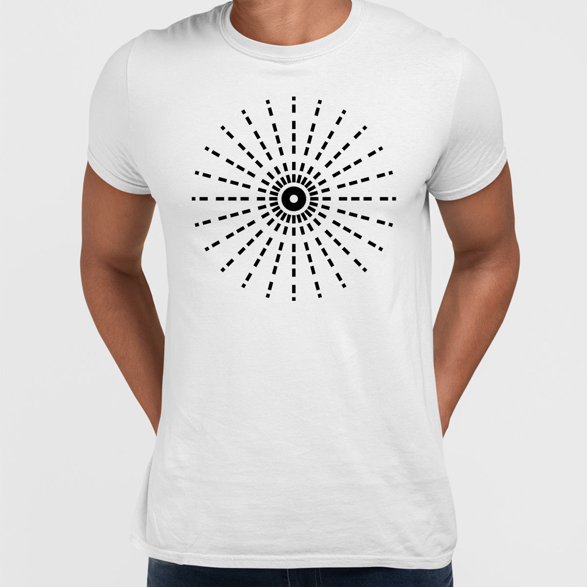 Modern Geometric Elements - Line Dots & Shapes Printed t-shirts Unisex Sample 19 - Kuzi Tees