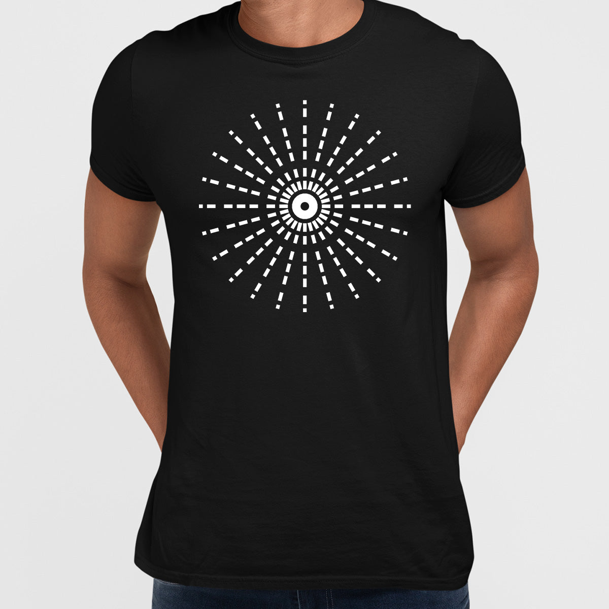 Modern Geometric Elements - Line Dots & Shapes Printed t-shirts Unisex Sample 19 - Kuzi Tees