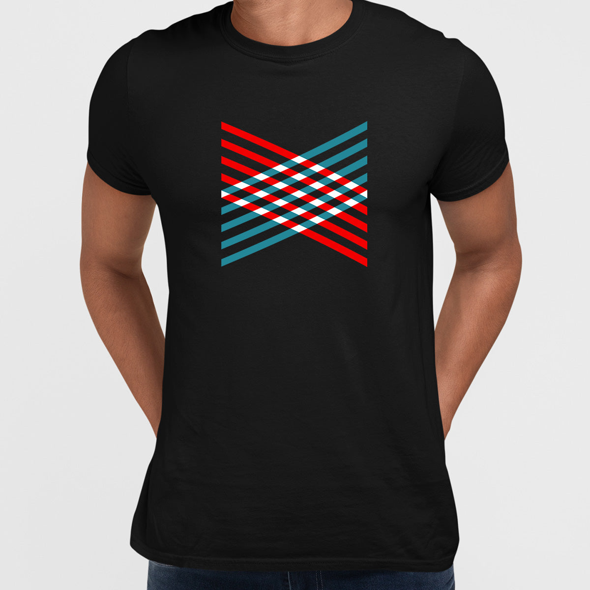 Modern Geometric Elements - Line Dots & Shapes Printed t-shirts Unisex Sample 01 - Kuzi Tees