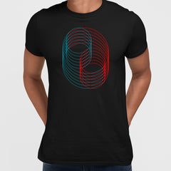 Modern Geometric Elements - Line Dots & Shapes Printed t-shirts Unisex Sample 09 - Kuzi Tees