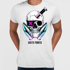 Dirty Pirate Skull T-shirts with an Attitude For men and women - Kuzi Tees