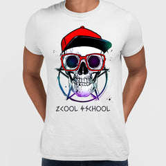 Old Skull With Glasses and Pentagram T-shirts with an Attitude For men and women - Kuzi Tees