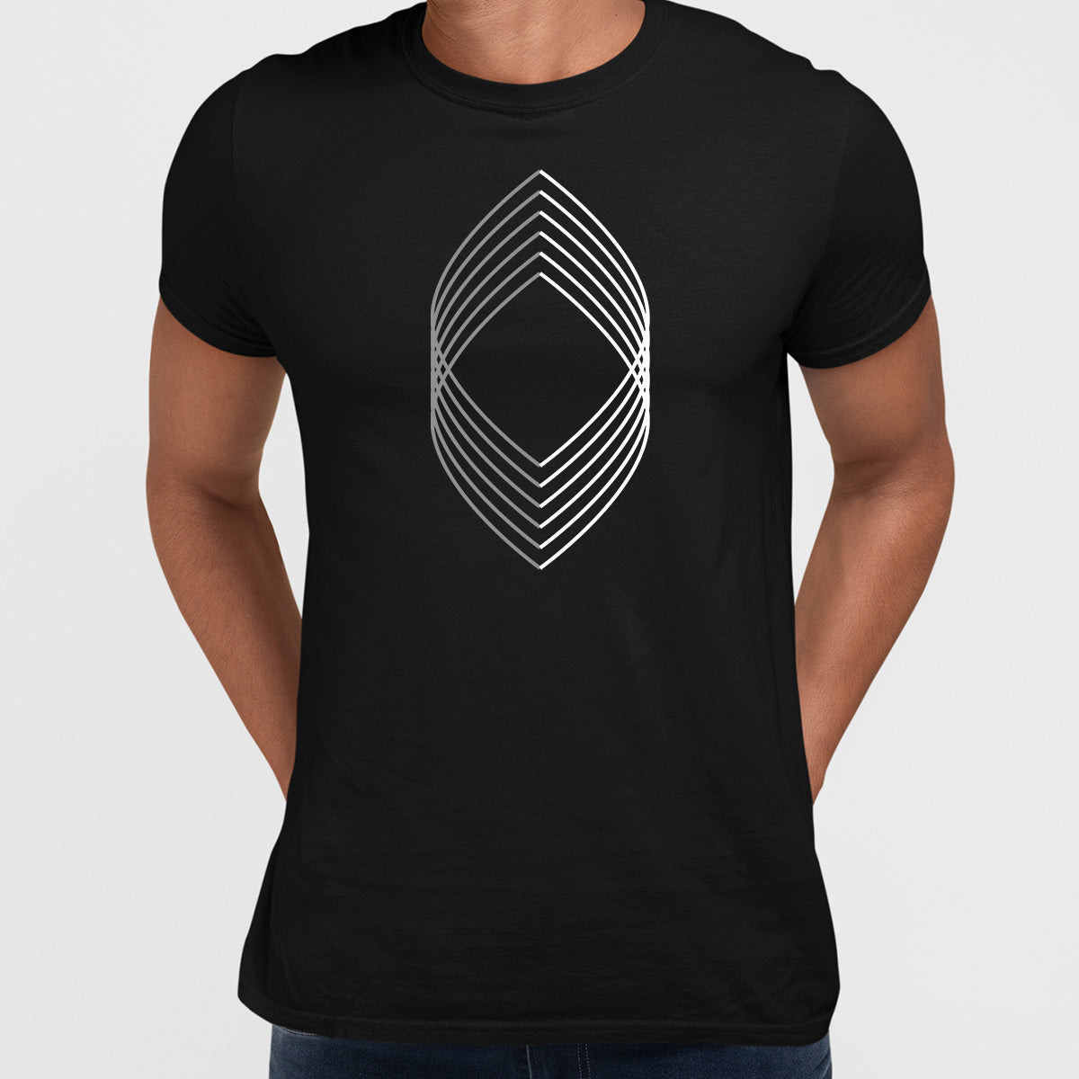 Modern Geometric Elements - Line Dots & Shapes Printed t-shirts Unisex Sample 06 - Kuzi Tees