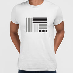 Modern Geometric Elements - Line Dots & Shapes Printed t-shirts Unisex Sample 15 - Kuzi Tees