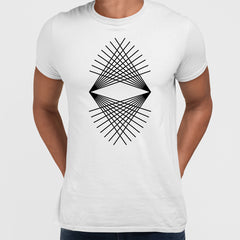 Modern Geometric Elements - Line Dots & Shapes Printed t-shirts Unisex Sample 12 - Kuzi Tees