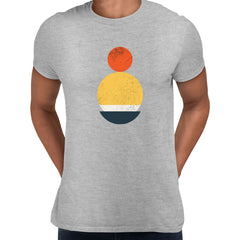 Summer Snowman Art Print T-Shirt Abstract Design Short Sleeve Round Neck Funny Unisex T-shirt - Kuzi Tees