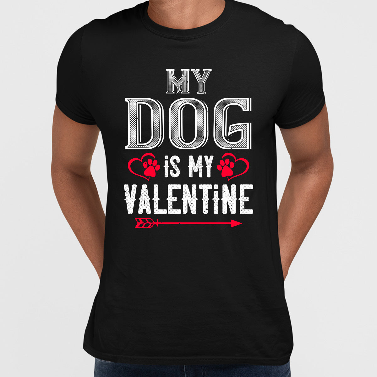 My dog is my valentine - valentine's day Unisex T-shirt edition - Kuzi Tees