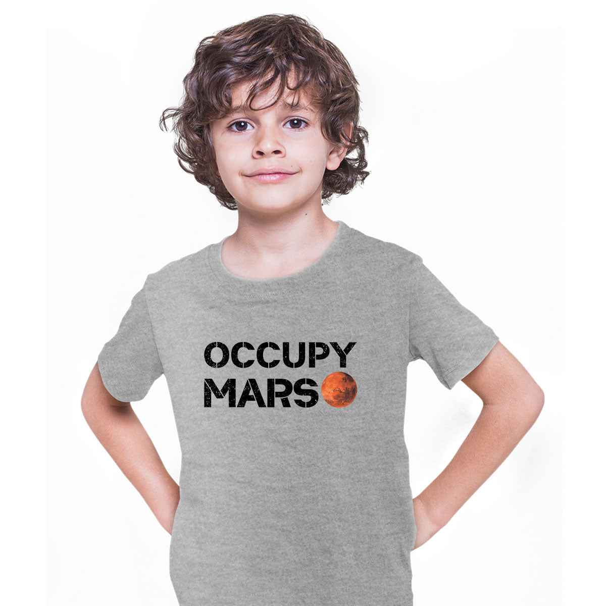 Occupy Mars Slogan Red Planet Landing 2021 Nasa perseverance T-shirt for Kids - Kuzi Tees