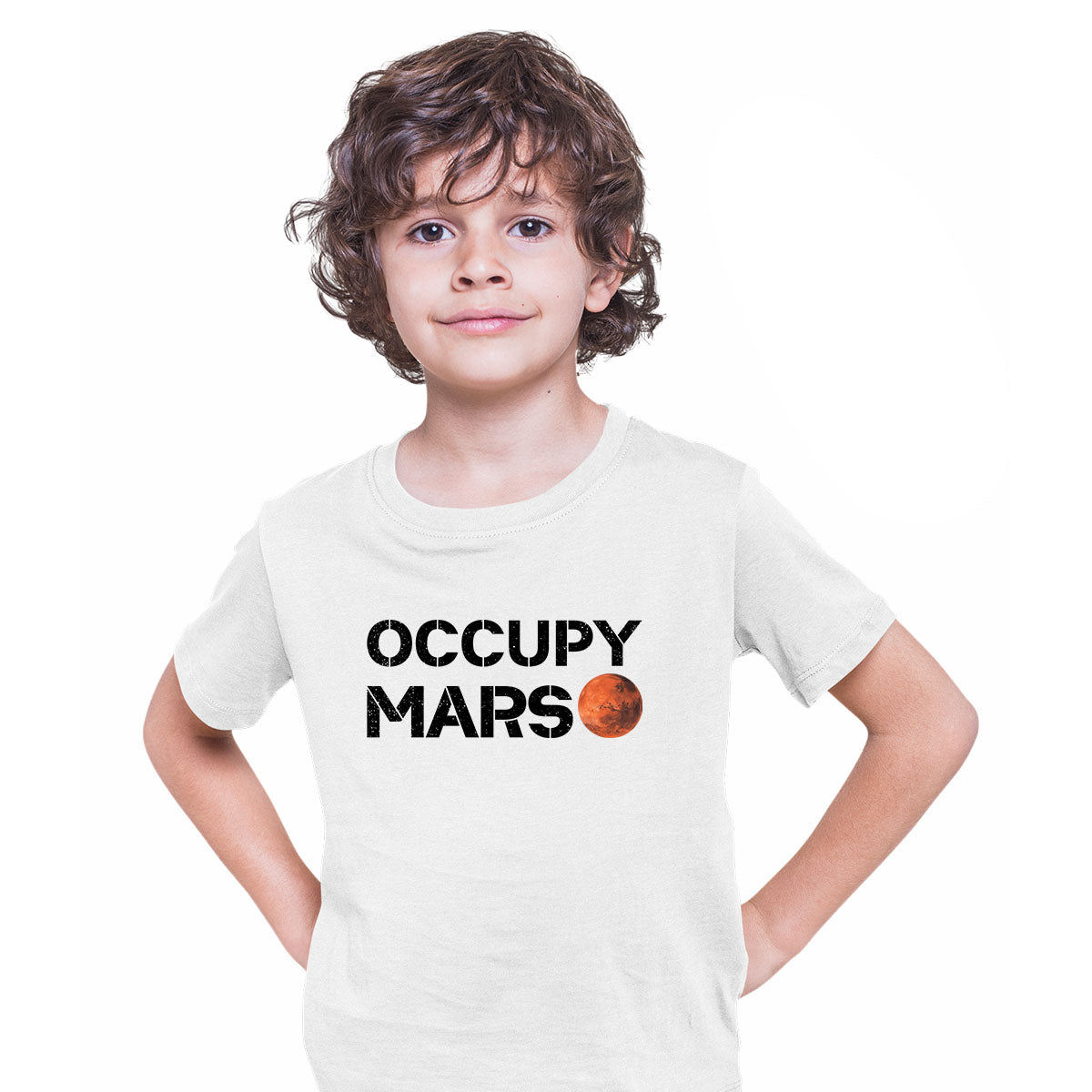 Occupy Mars Slogan Red Planet Landing 2021 Nasa perseverance T-shirt for Kids - Kuzi Tees