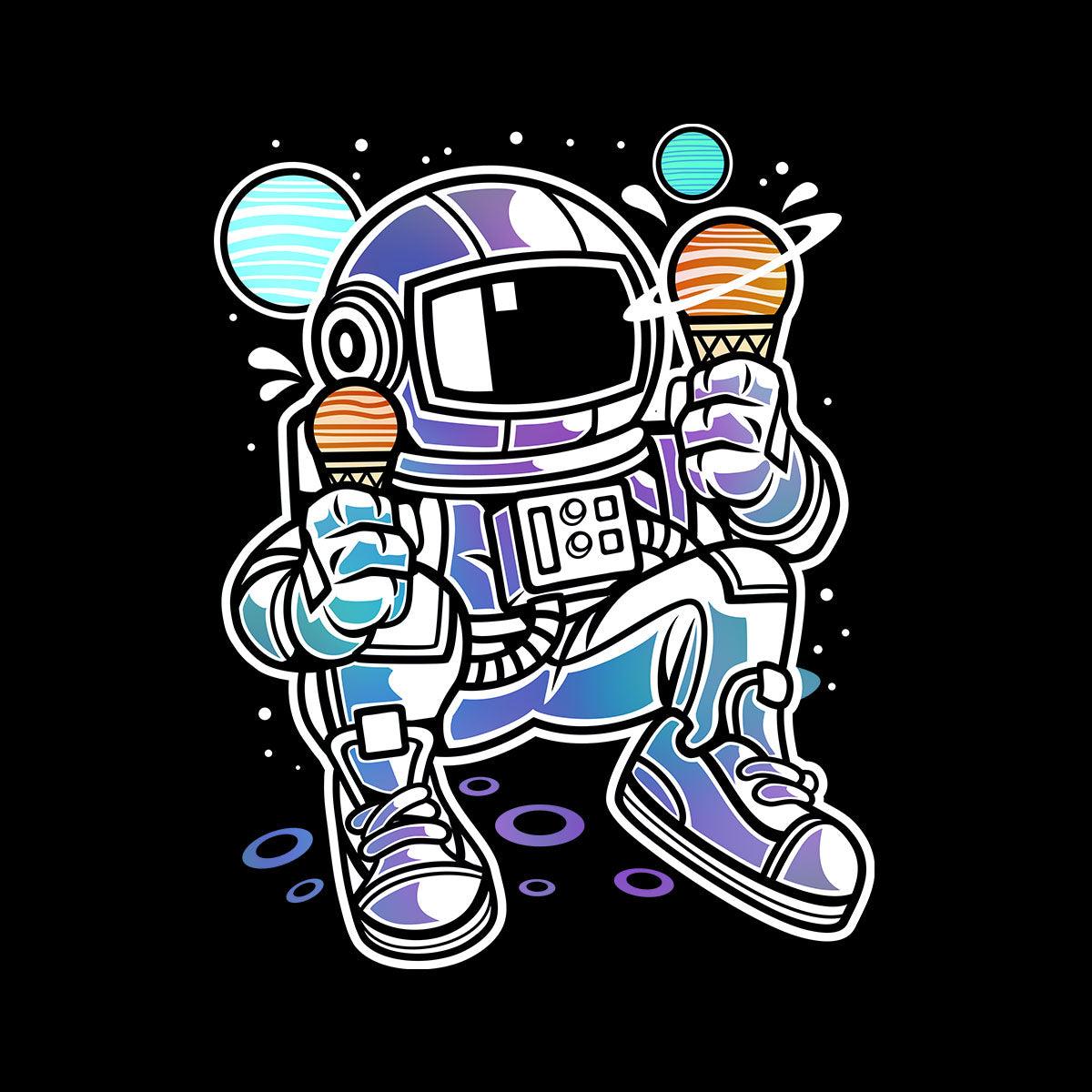 Astronaut with Ice Cream planets T-shirt for Kids Boys & Girls - Kuzi Tees